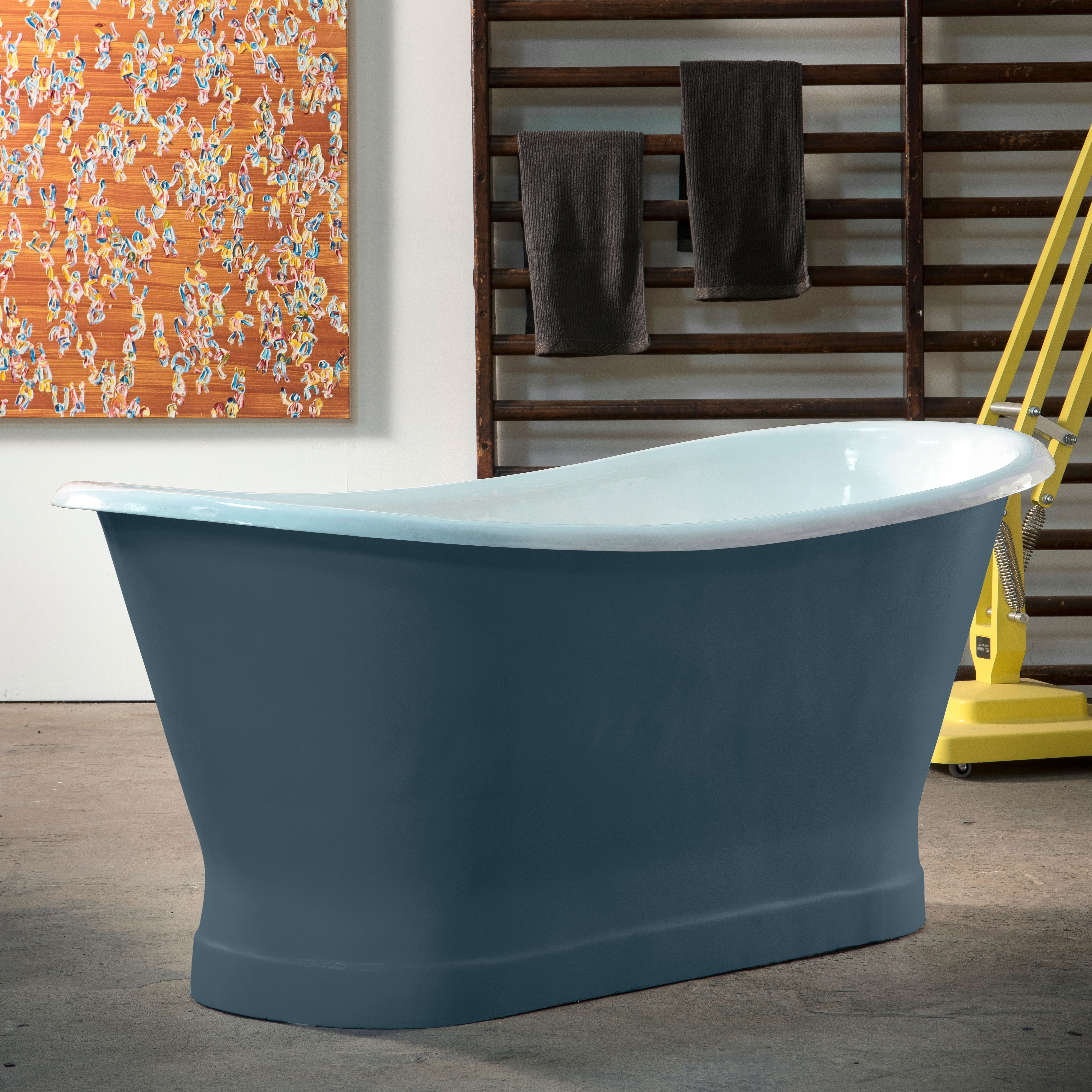 Arroll Lyon Gloss Blue Single ended Bath (L)1700mm (W)720mm
