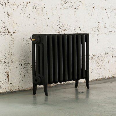 Arroll Neo-Classic Black primer 4 Column Radiator, (W)754mm x (H)460mm