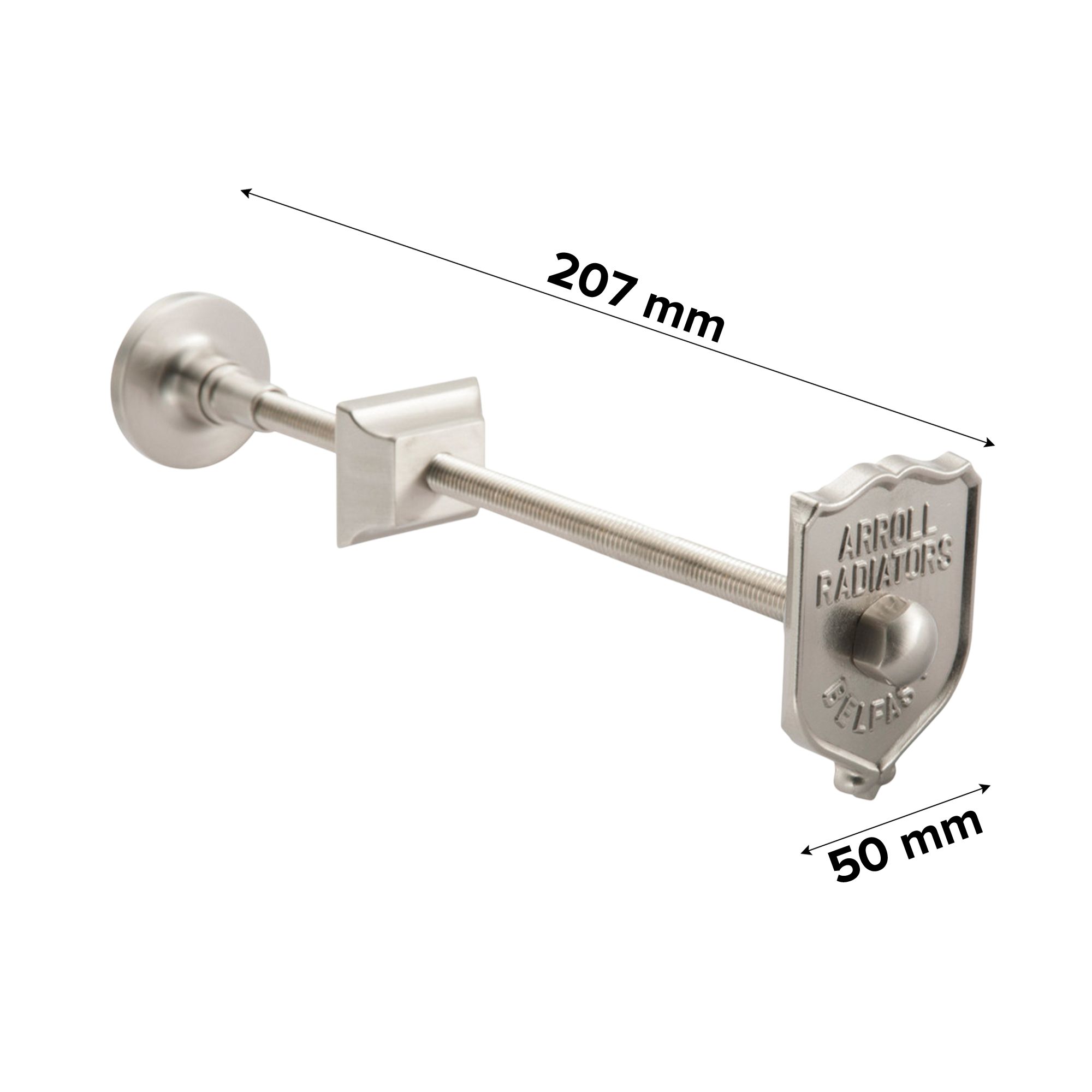 Arroll Nickel Radiator wall stay (W)50mm