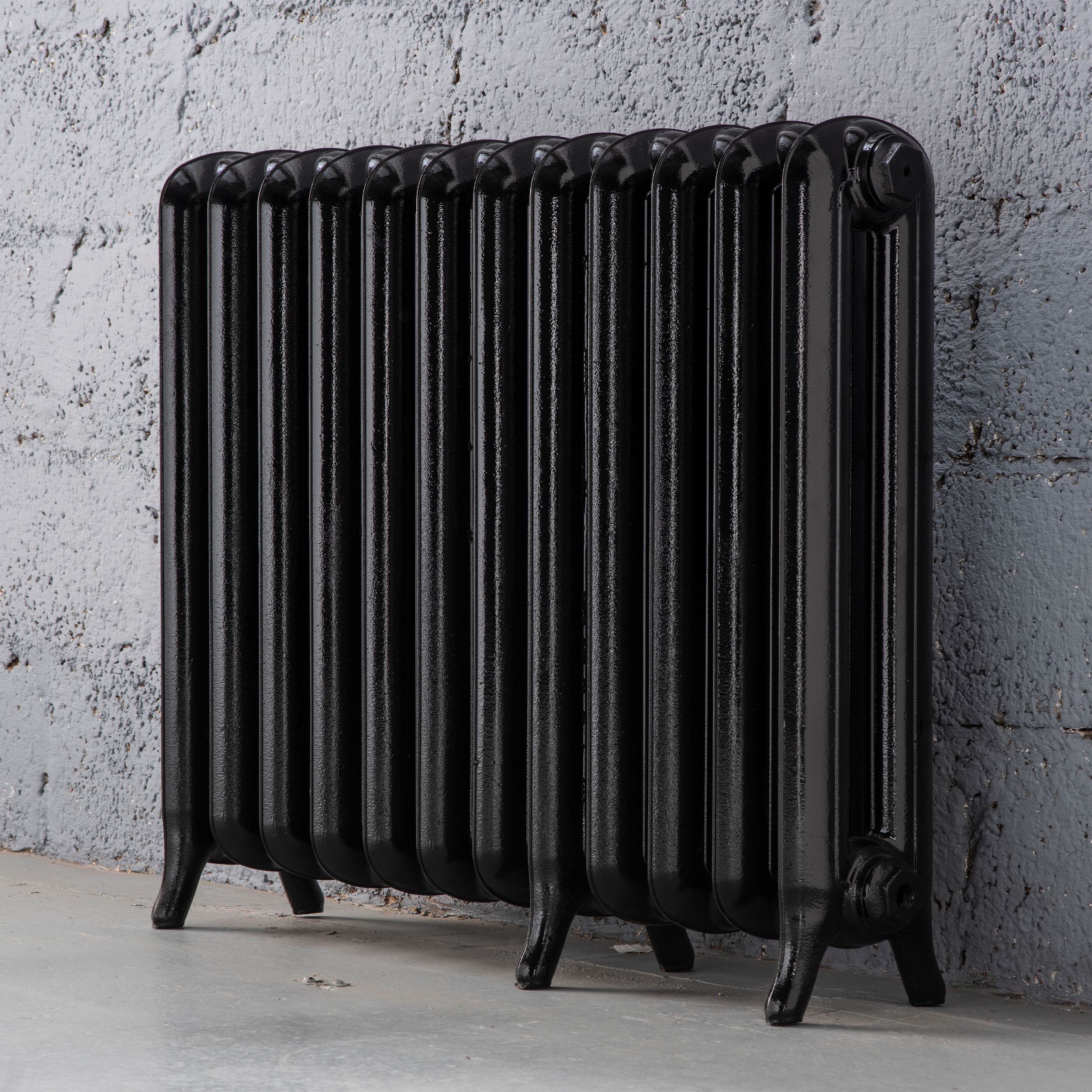 Arroll Princess Cast iron Black 12 Column Radiator, (W)946mm x (H)748mm