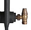 Arroll UK18 Antique brass Angled Thermostatic Radiator valve