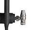 Arroll UK18 Black Nickel-plated Angled Thermostatic Radiator valve