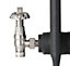 Arroll UK18 Brushed Nickel-plated Angled Thermostatic Radiator valve