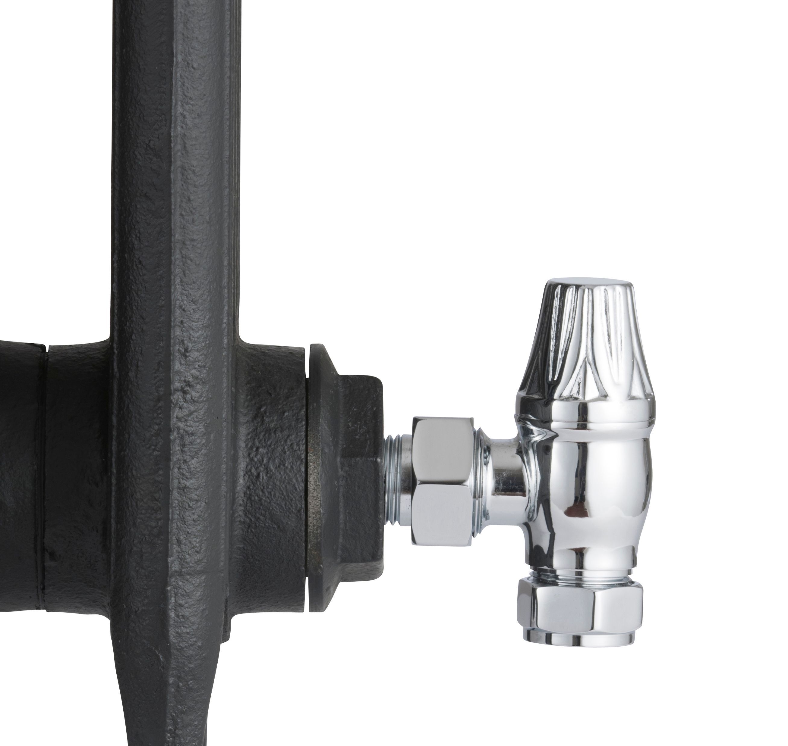 Arroll UK18 Chrome-plated Angled Thermostatic Radiator valve