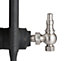 Arroll UK20 Nickel effect Angled Manual Radiator valve (Dia)20.6mm