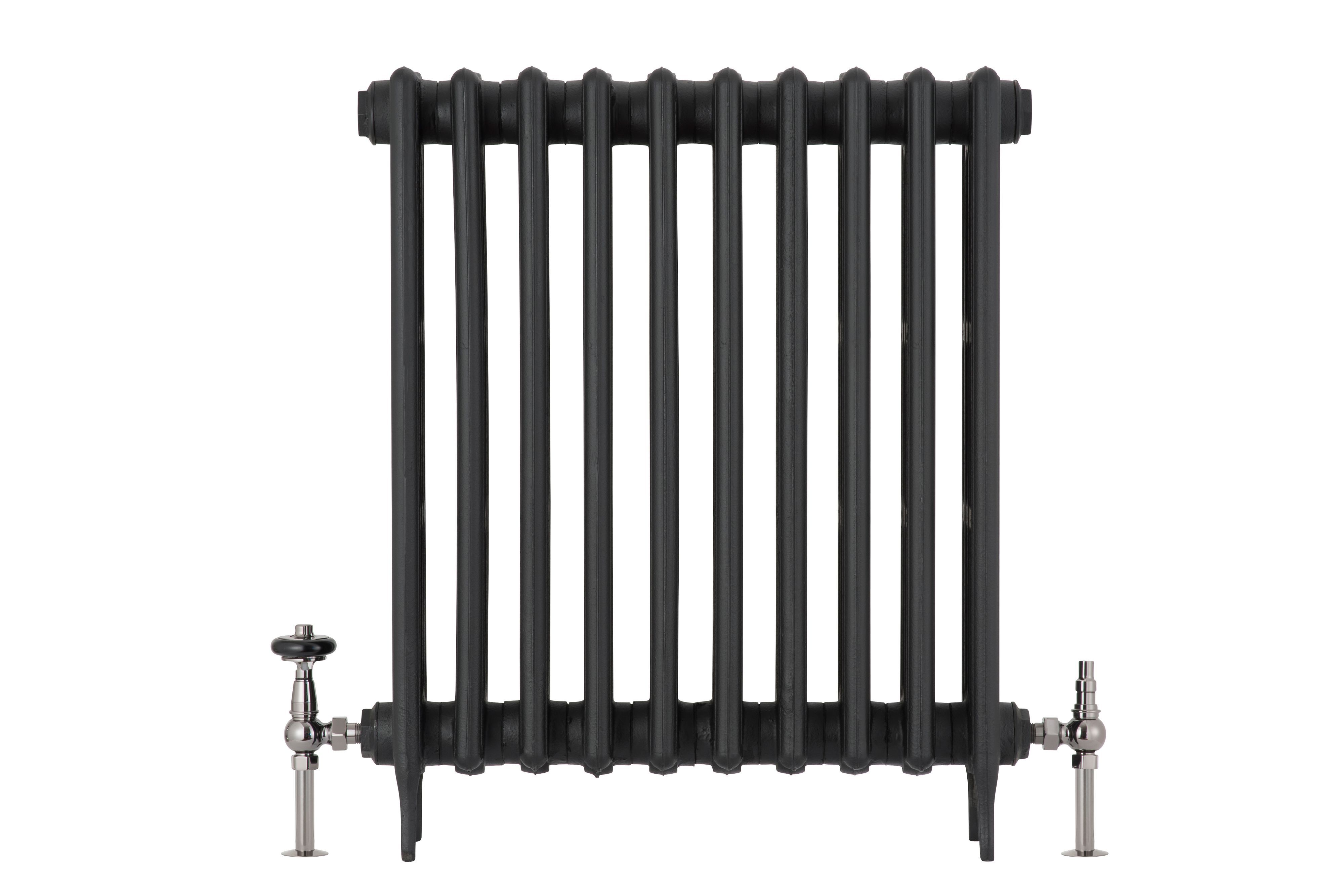 Arroll UK28 Black Nickel-plated Angled Thermostatic Radiator valve