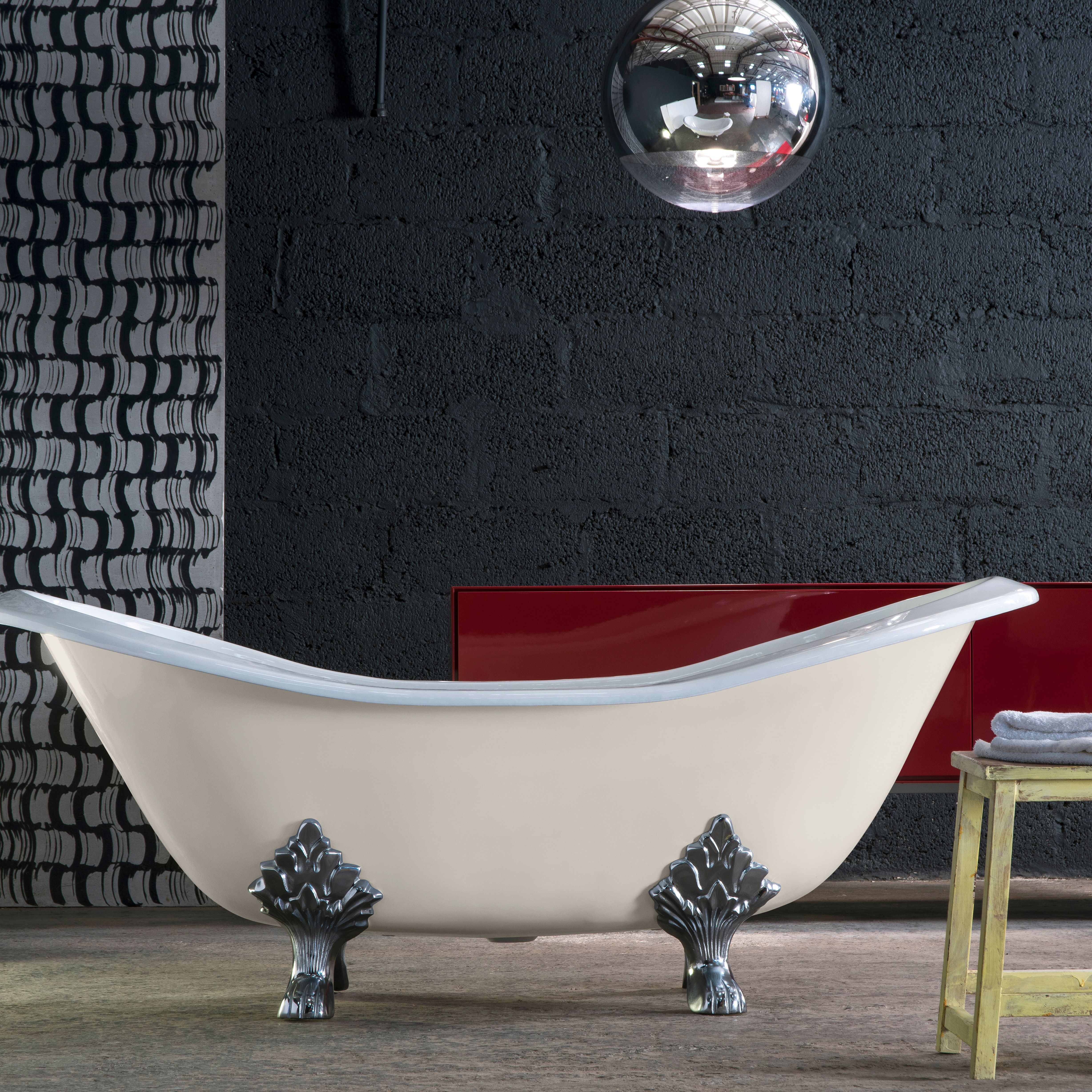 Arroll Villandry Gloss White Slipper Double ended Bath (L)1820mm (W)762mm