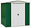 Arrow Greenvale Apex Green & white Metal 2 door Shed