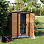 Arrow Woodvale Apex Coffee Metal 2 door Shed with floor - Assembly service included