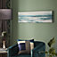 Art for the Home Landscape Abstract shores Blue Canvas art (H)30cm x (W)120cm