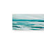 Art for the Home Landscape Abstract shores Blue Canvas art (H)30cm x (W)120cm