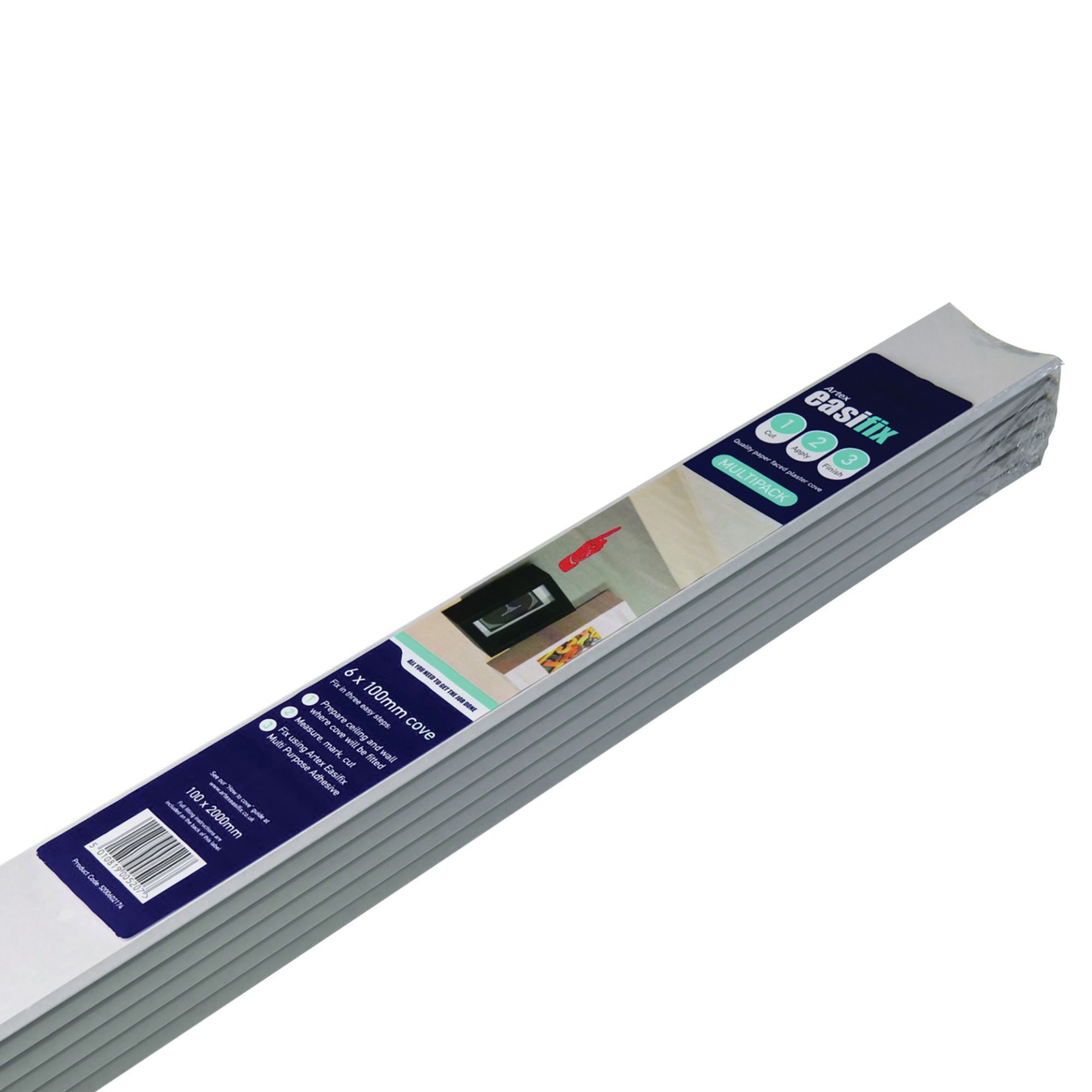 Artex Easifix Classic C Shaped Plaster Coving L 2m W 100mm Pack Of 6 Tradepoint