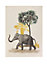 Arthouse Animal Elephant Beige Canvas art, Set of 3 (H)66cm x (W)48cm