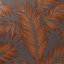 Arthouse Cressida Copper & grey Leaves Glitter effect Smooth Wallpaper