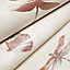 Arthouse Enchanted wings Copper Insects Glitter effect Wallpaper