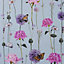 Arthouse Everly Multicolour Flowers & butterflies Glitter effect Textured Wallpaper