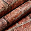 Arthouse Red Farmhouse brick Smooth Wallpaper