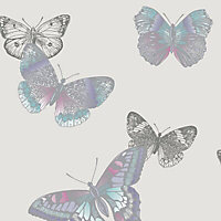 Arthouse Vintage Mariana Lavender Butterflies Glitter effect Smooth Wallpaper