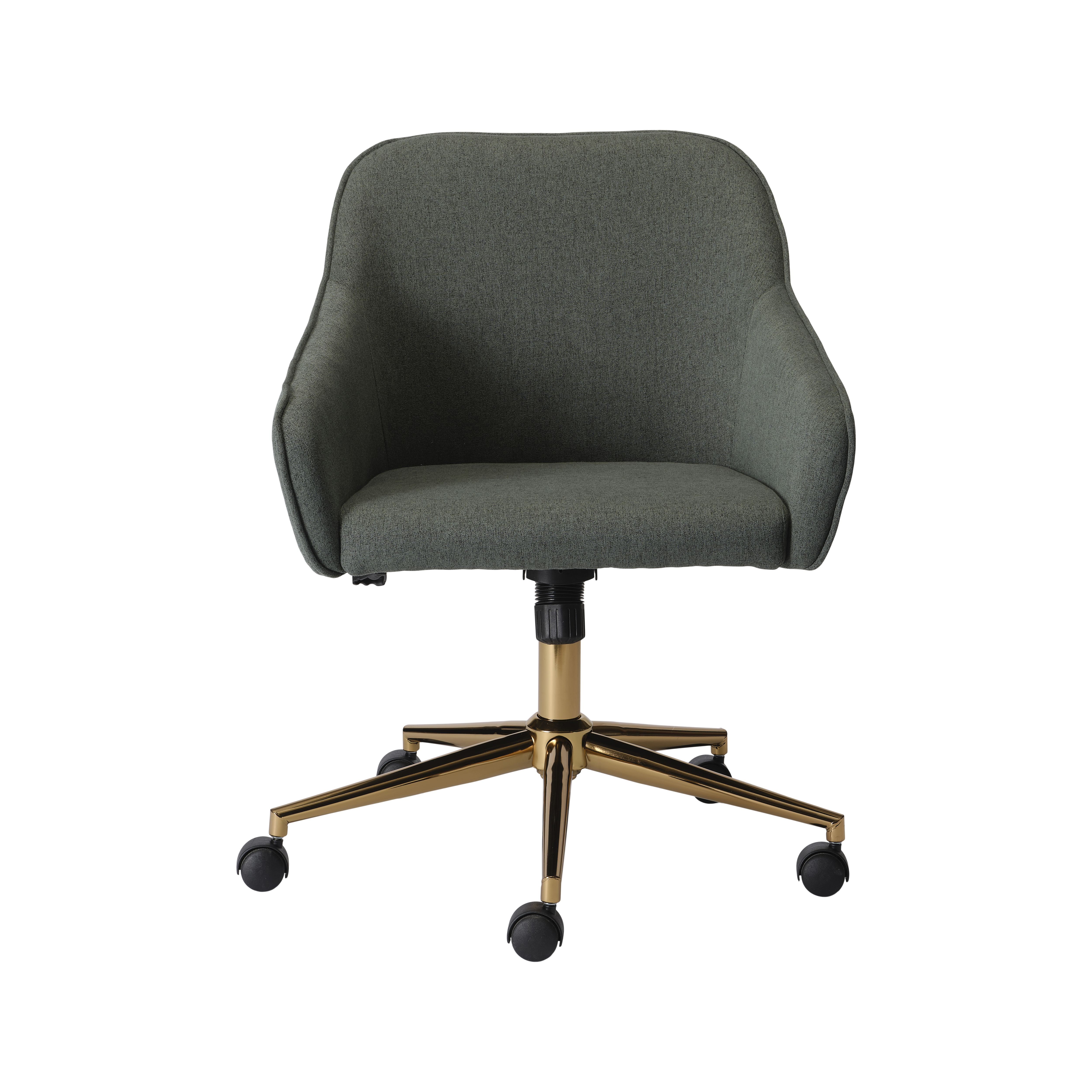 Arvor Green Linen effect Office chair (H)945mm (W)620mm (D)640mm