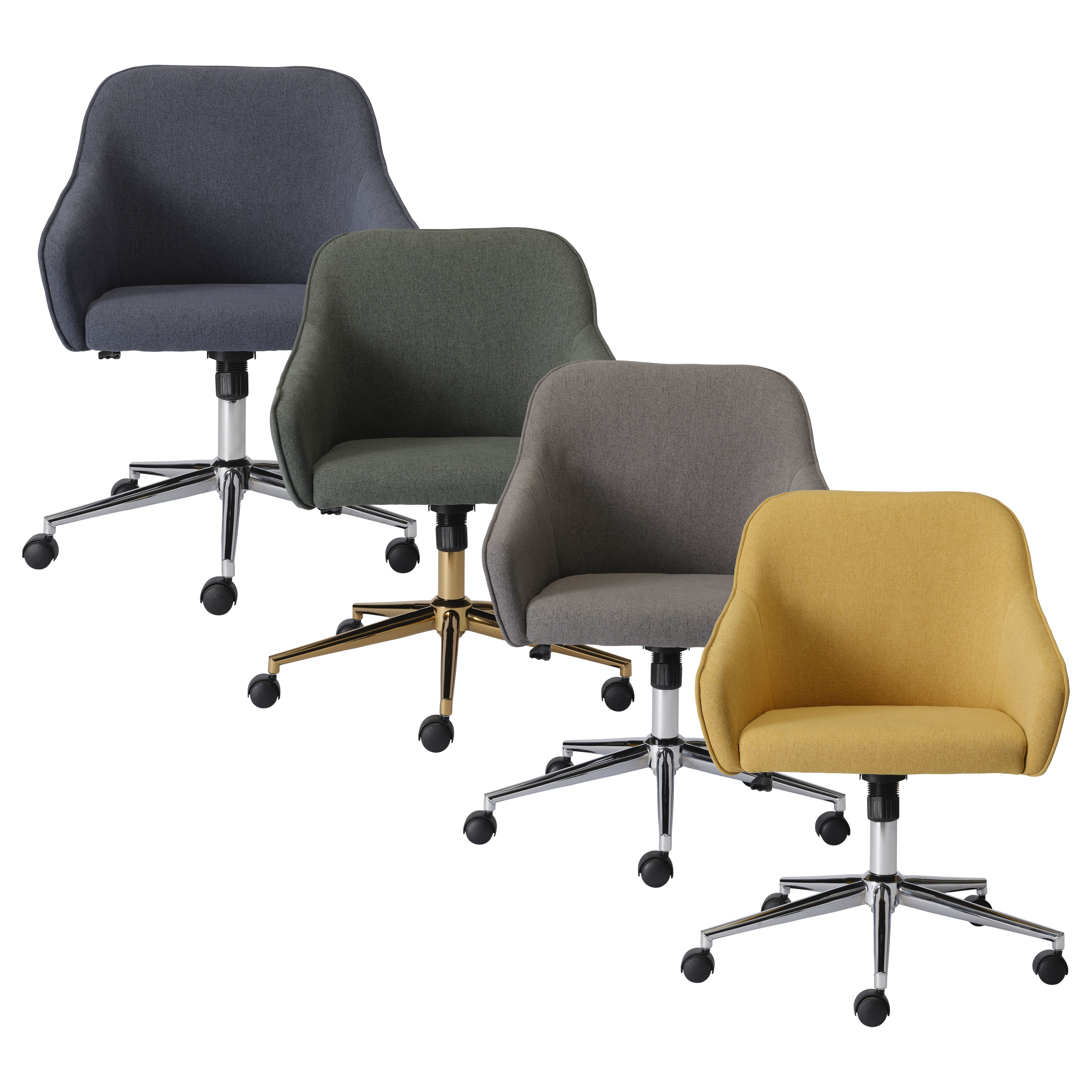 Arvor Green Linen effect Office chair (H)945mm (W)620mm (D)640mm