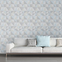 As Creation Bjorn Multicolour 3D effect Geometric Textured Wallpaper