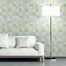 As Creation Life 4 Grey & yellow Glitter effect Geometric Textured Wallpaper