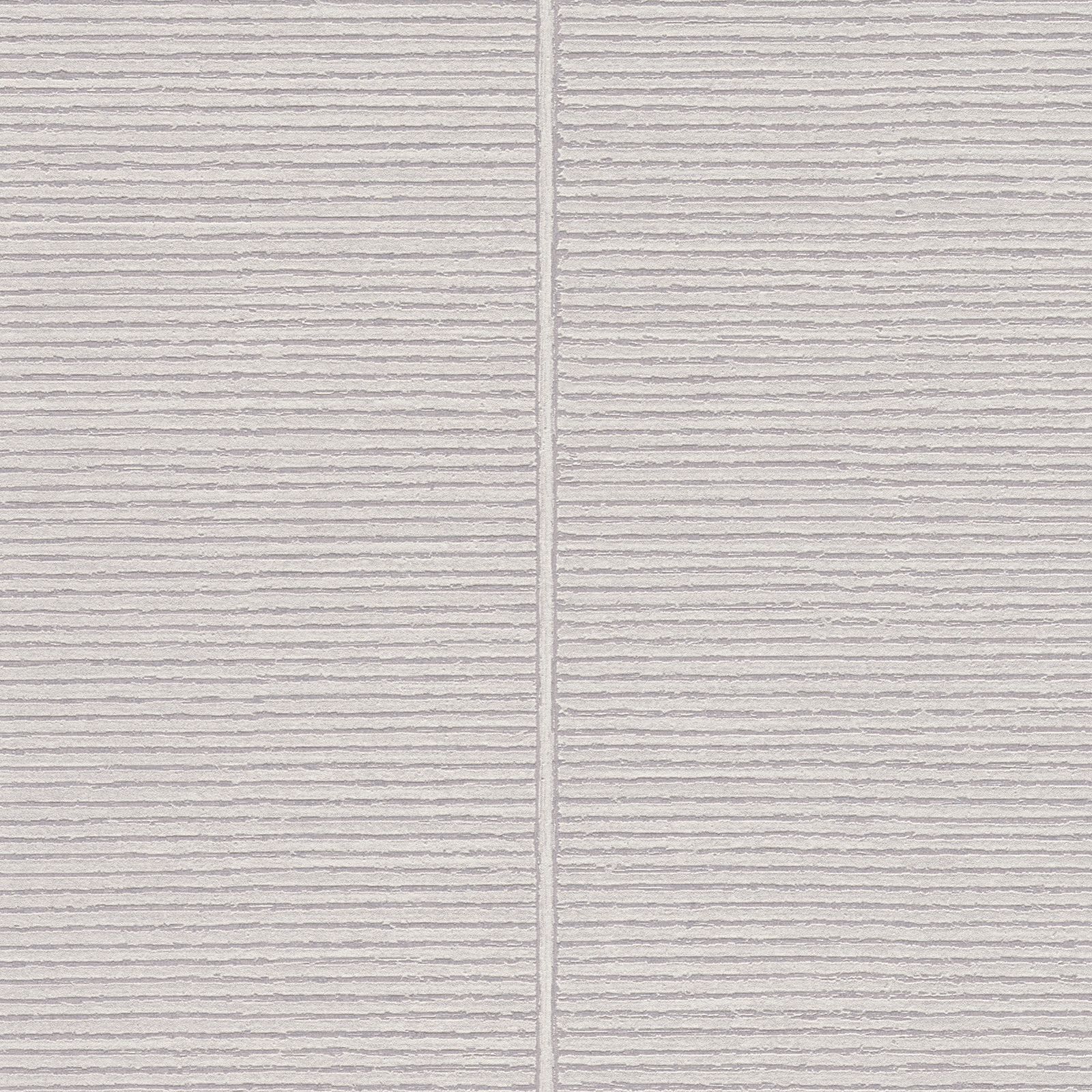 As Creation New england White Striped Silver effect Textured Wallpaper