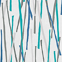As Creation Pop colours Blue & grey 3D effect Textured Wallpaper