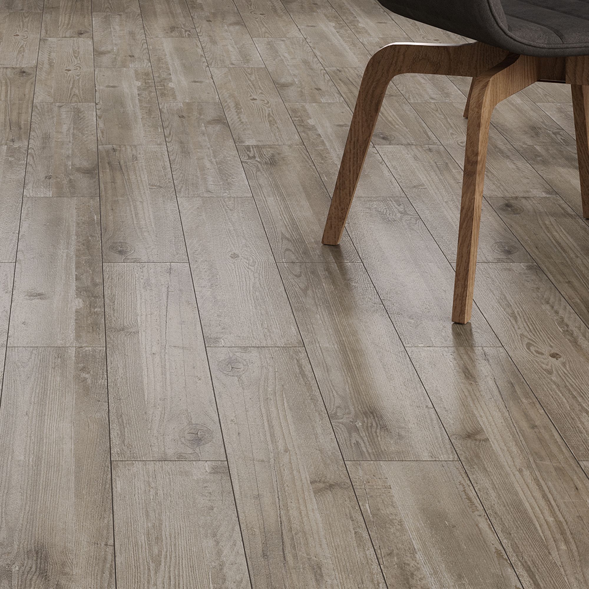 Ashdown Beige Matt Wood effect Porcelain Wall & floor Tile, Pack of 8, (L)900mm (W)150mm