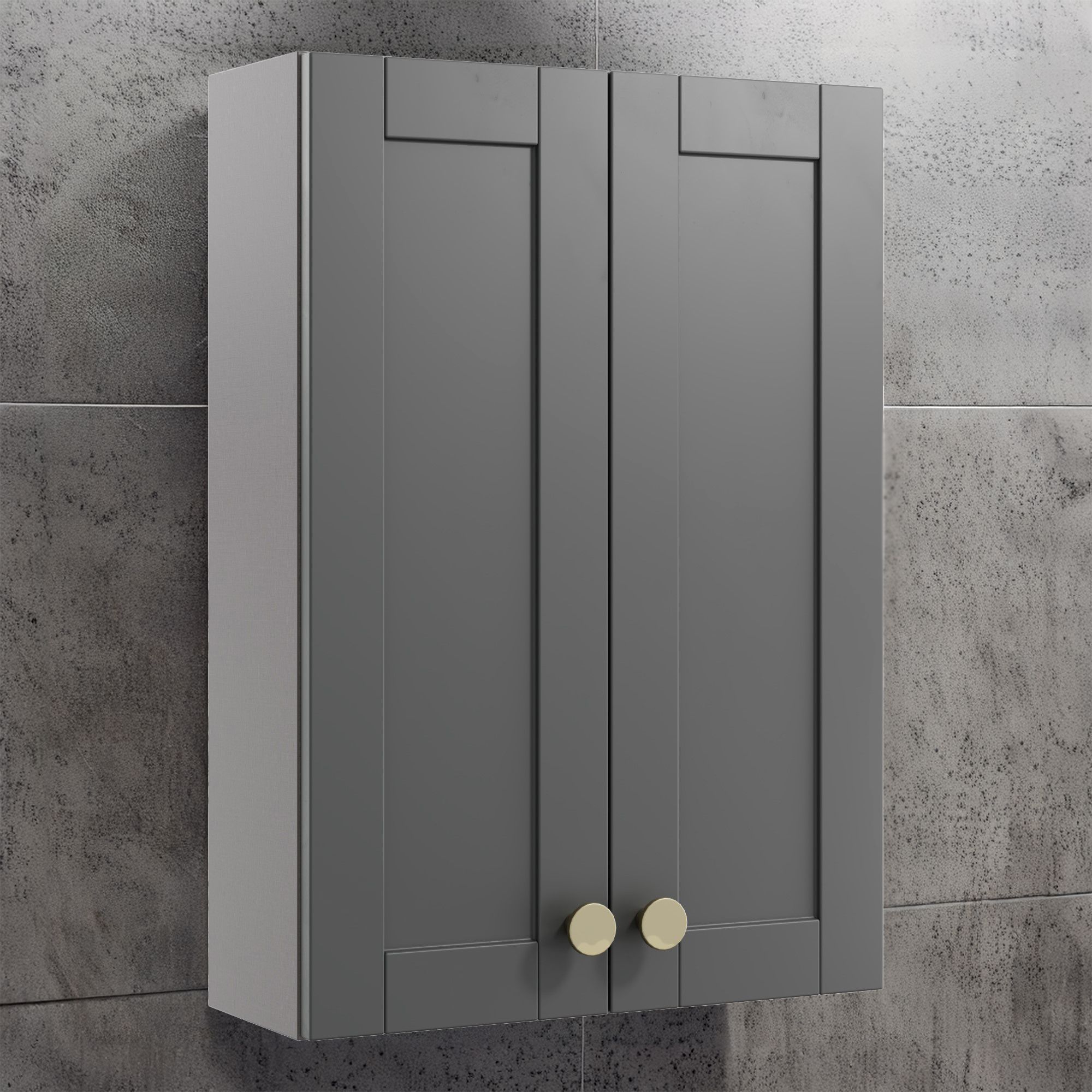 Ashford Matt Dusty grey Shaker Double Wall cabinet (W)495mm (H)720mm