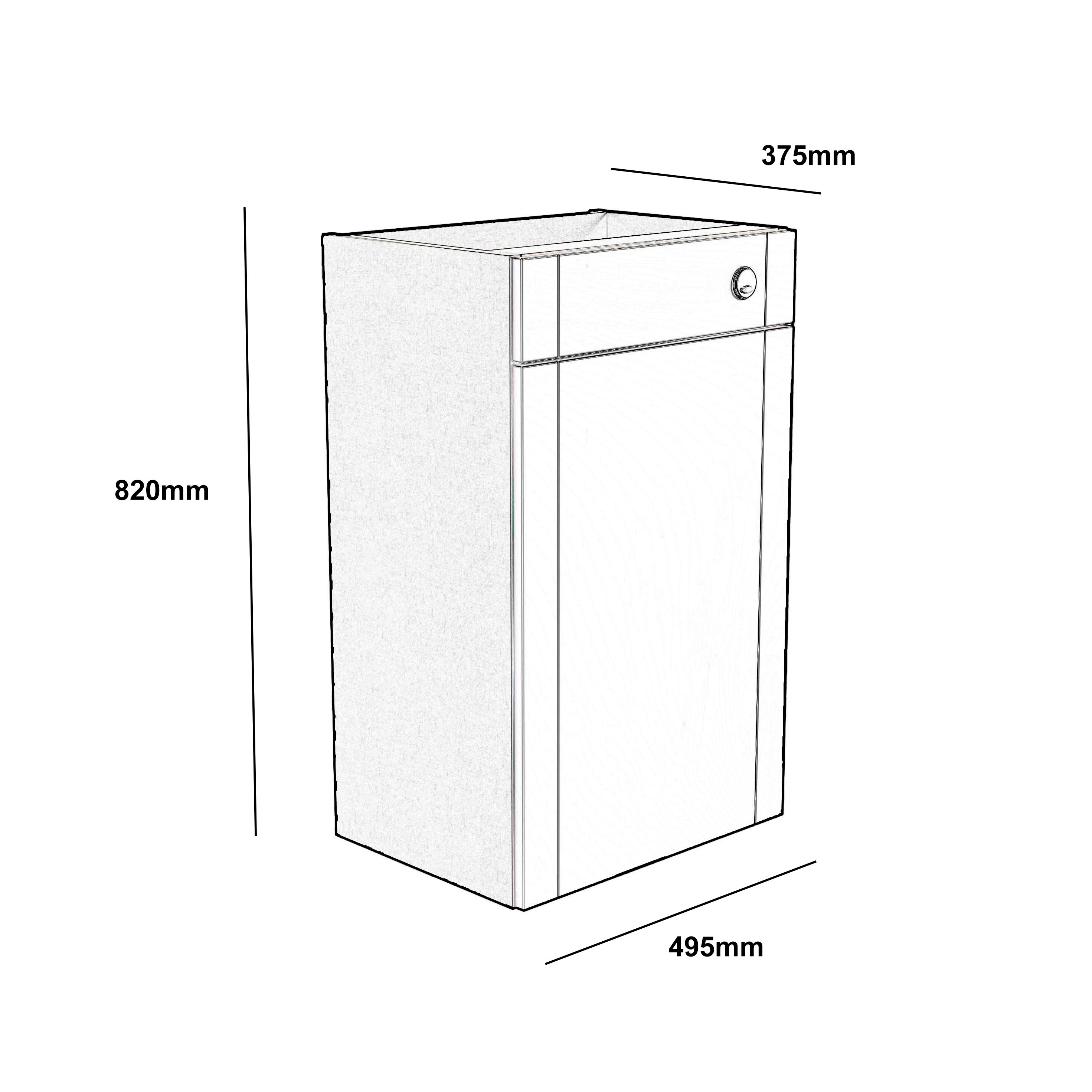 Ashford Matt Dusty pink Shaker Freestanding Toilet Cabinet (W)495mm (H)820mm