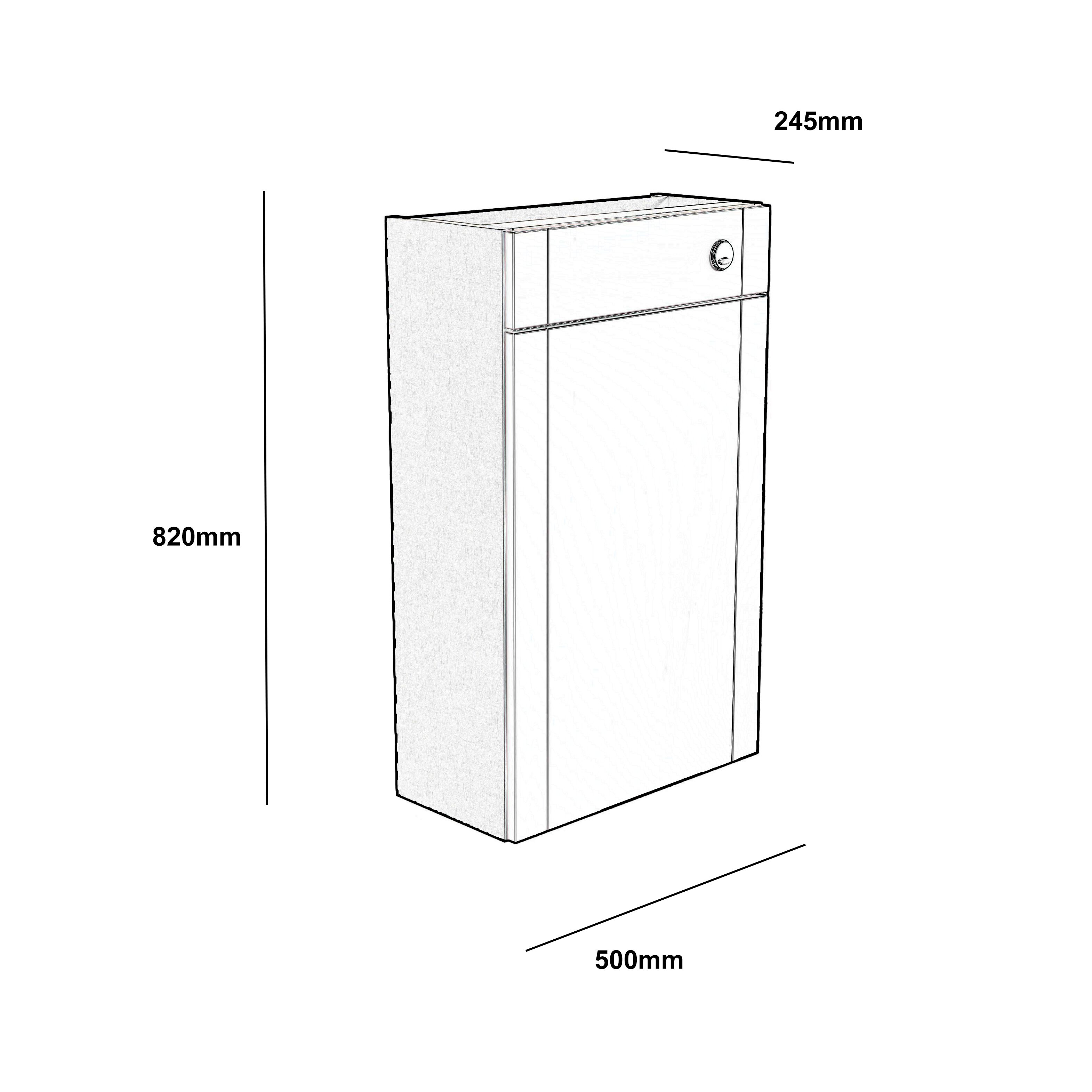 Ashford Matt Green Toilet cabinet (H)820mm (W)500mm