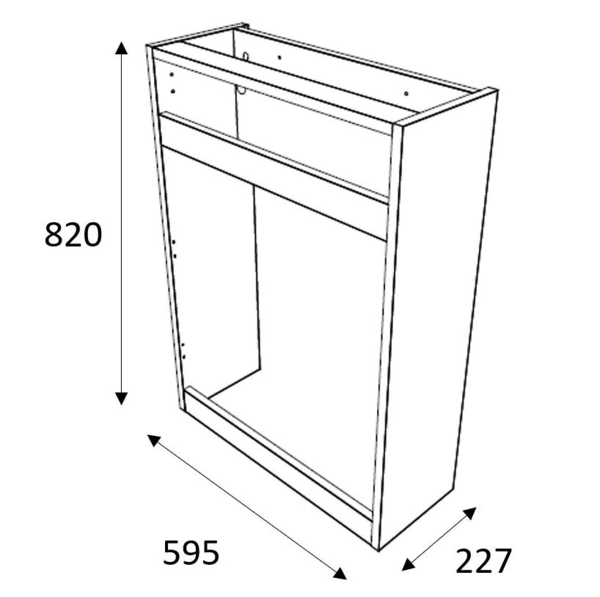 Ashford Matt Green Toilet cabinet (H)820mm (W)600mm