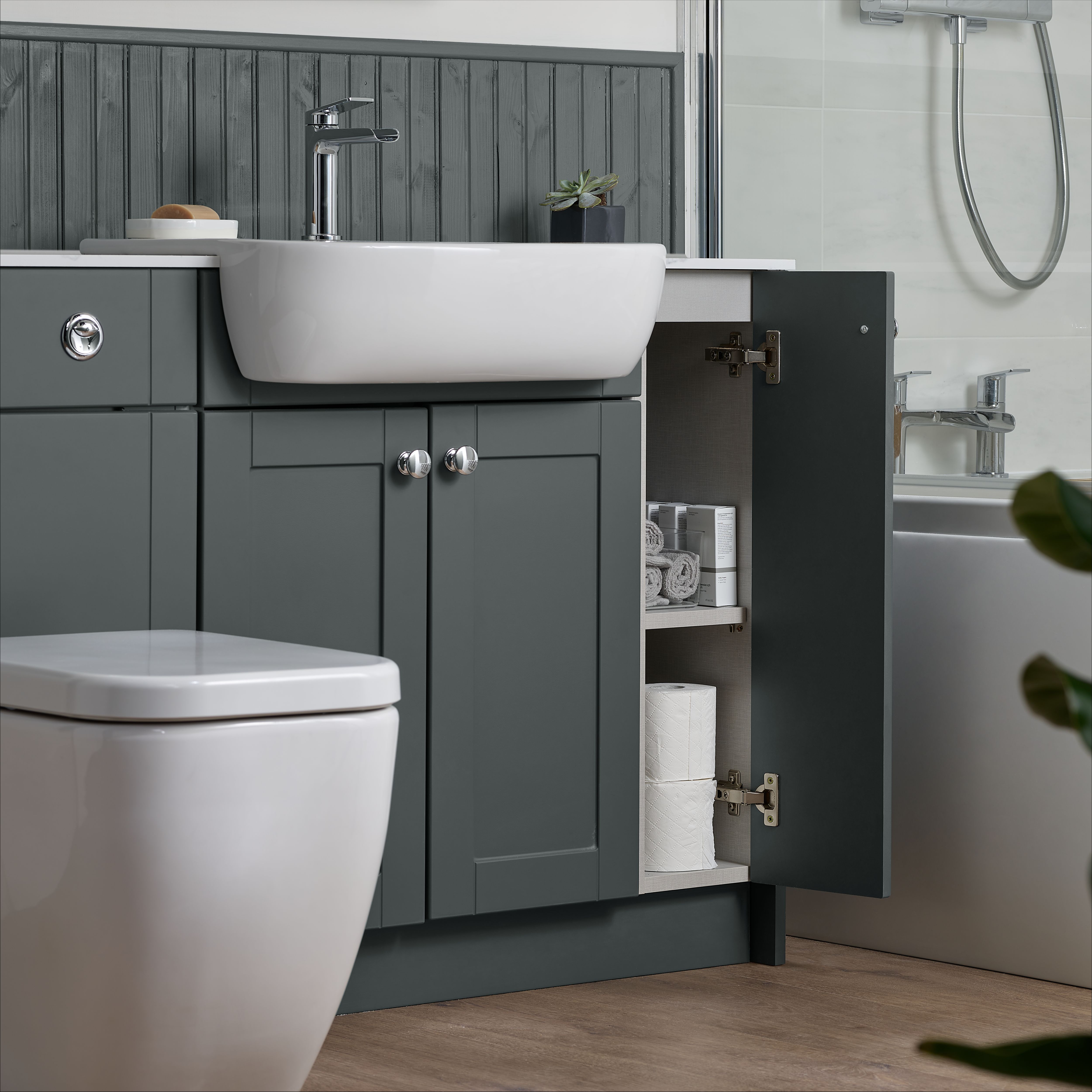 Ashford Matt Kombu green End panel (H)720mm
