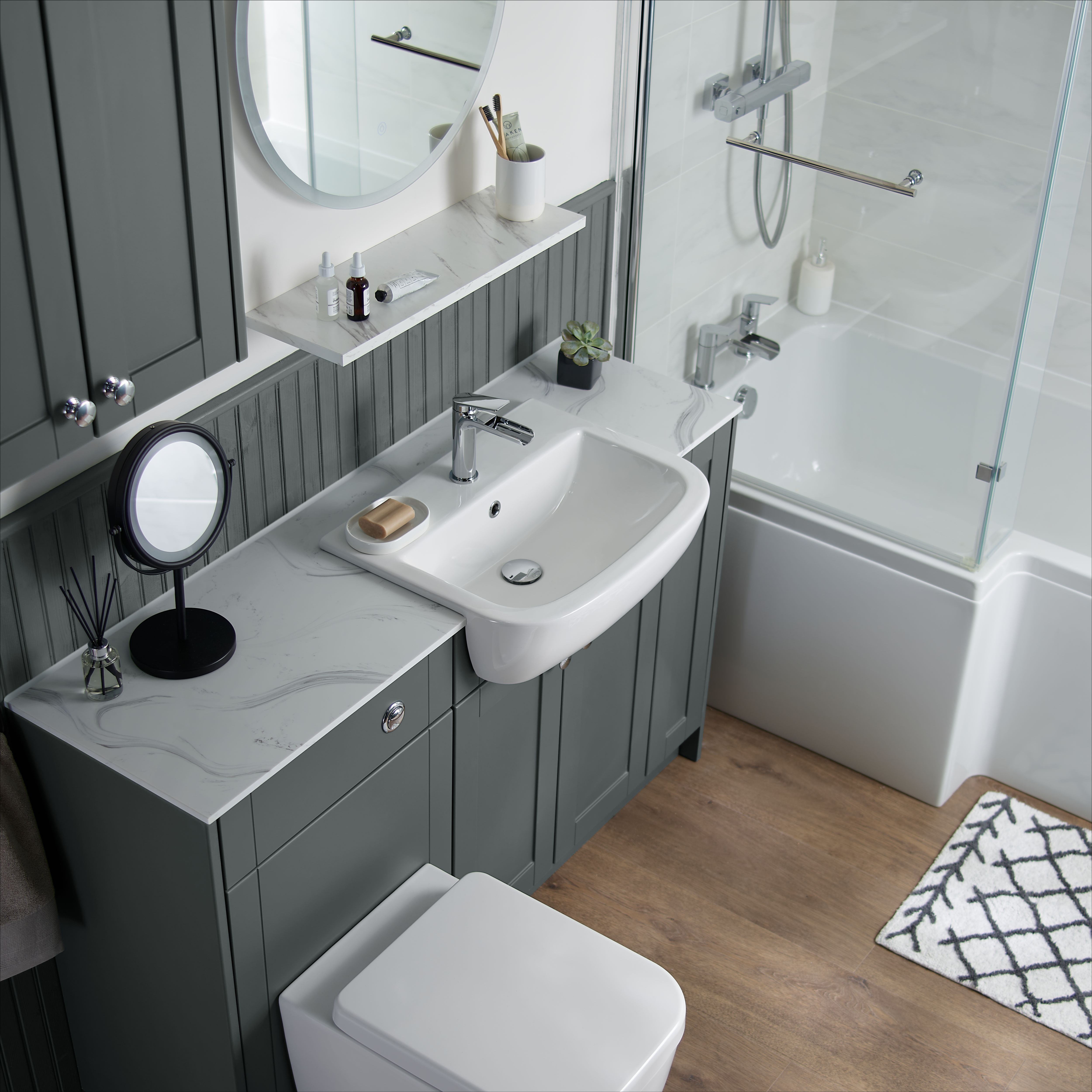 Ashford Matt Kombu green End panel (H)720mm