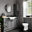 Ashford Standard Matt Dusty grey Double Freestanding Bathroom Vanity unit (H)82cm (W)59.5cm