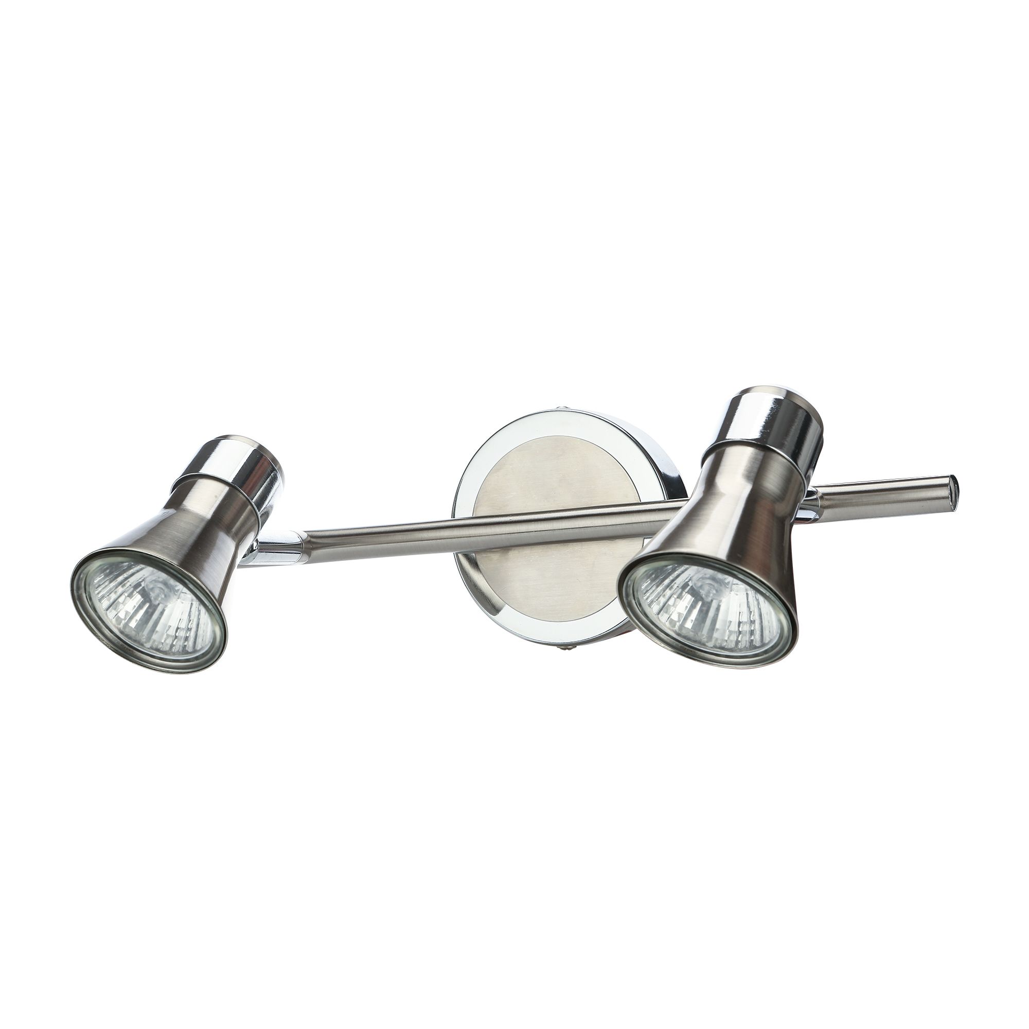 Aspis Modern Satin Nickel effect 2 Light Spotlight