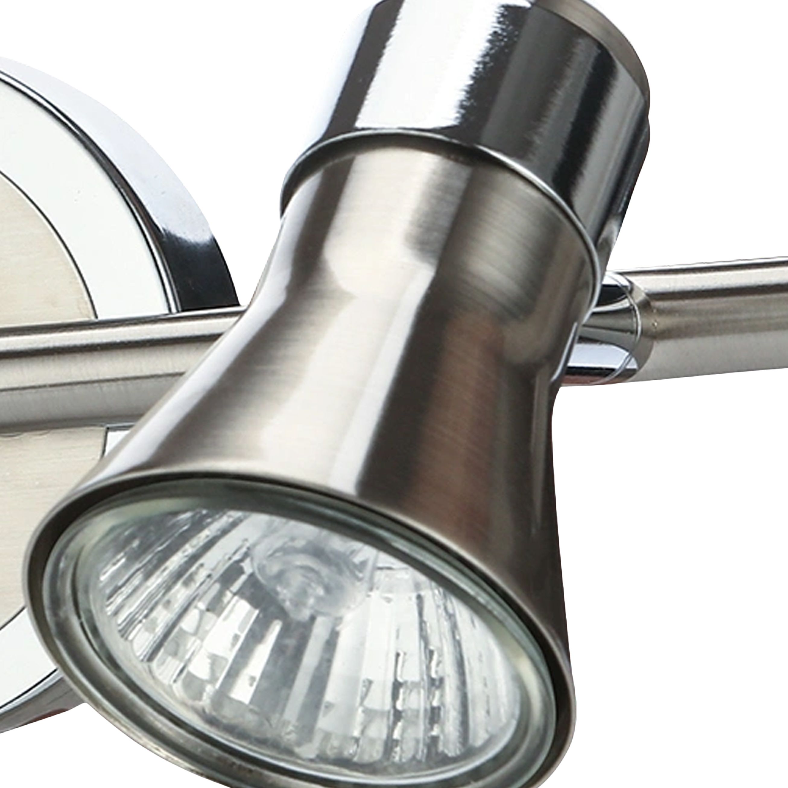 Aspis Modern Satin Nickel effect 2 Light Spotlight