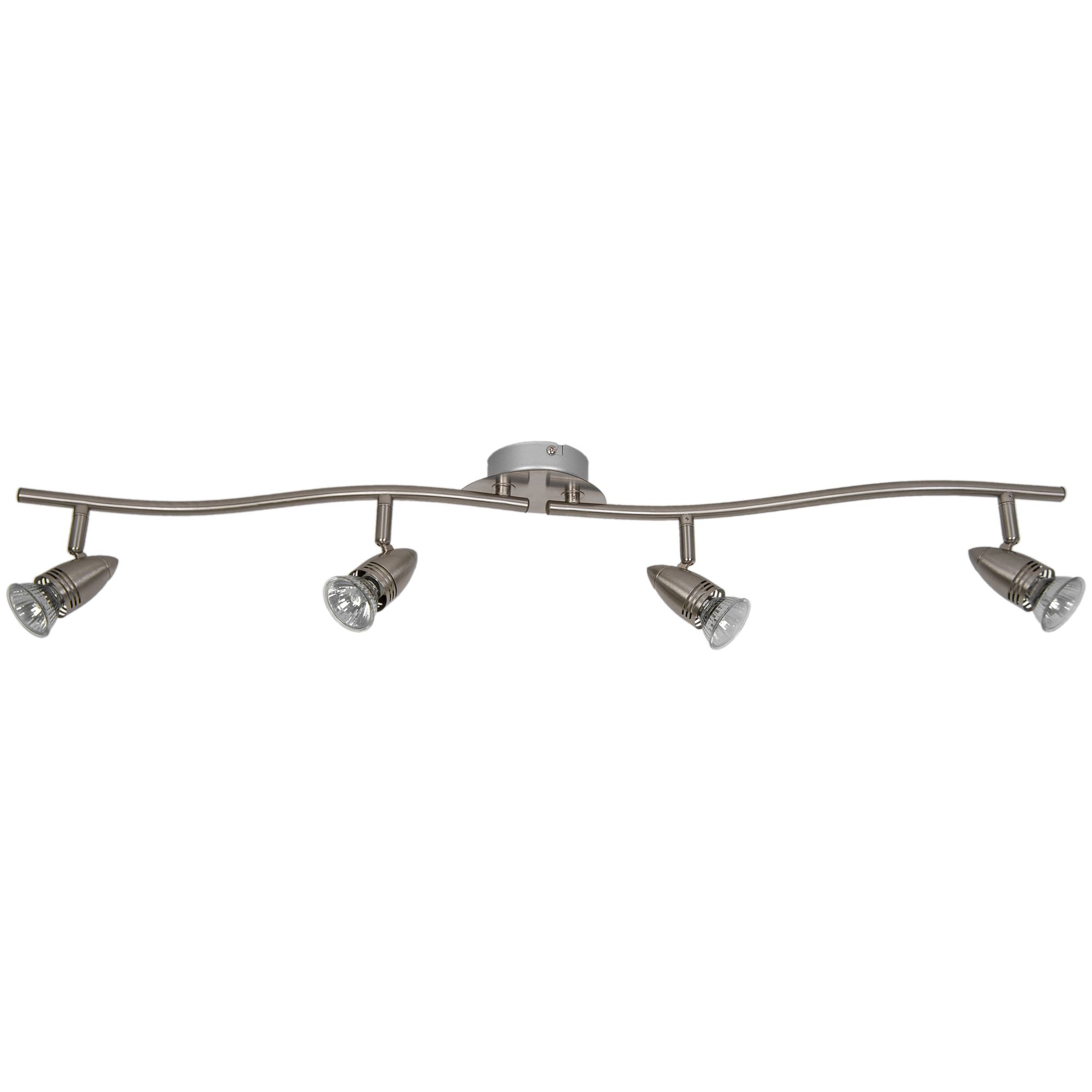 Aspis Tube Satin nickel effect 4 Light Spotlight