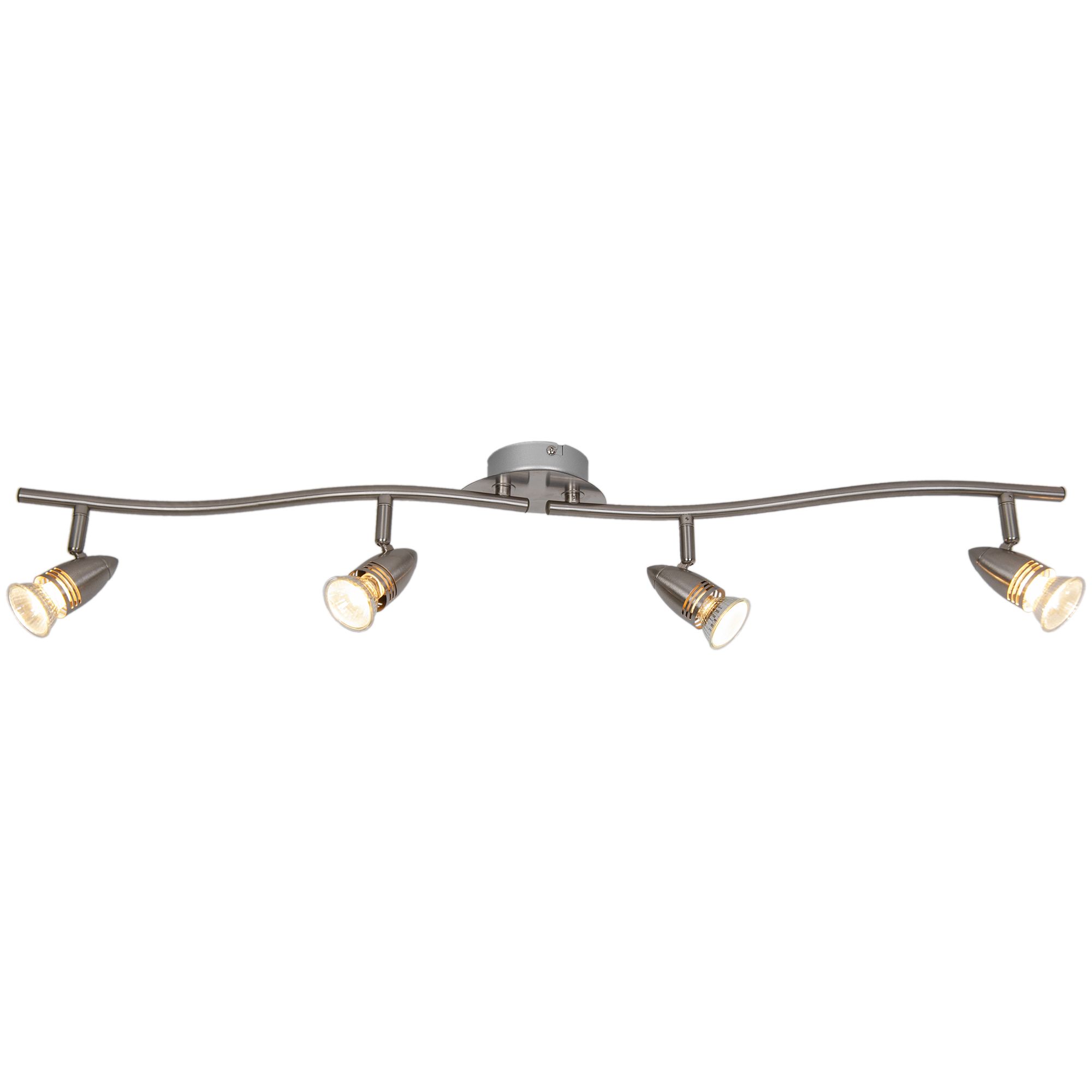 Aspis Tube Satin nickel effect 4 Light Spotlight