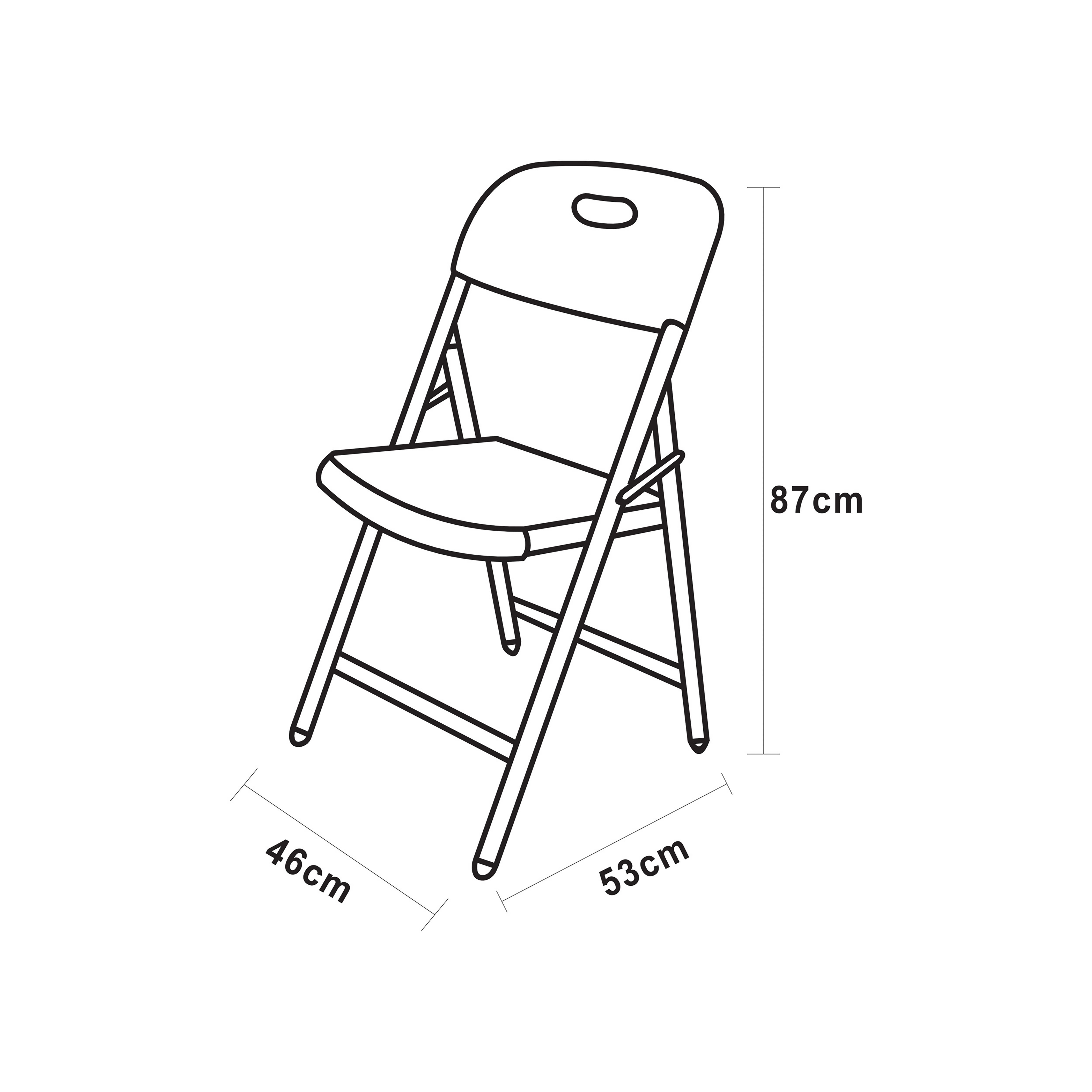 Astano White Plastic Foldable Chair