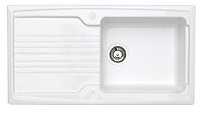 Astracast Equinox White Ceramic 1 Bowl Sink & drainer x 980mm