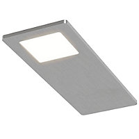 Astro Aluminium effect Mains-powered LED Variable white Under cabinet light IP20 (L)190mm (W)70mm, Pack of 3