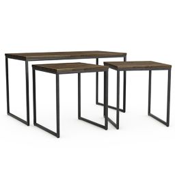 Atico Dark stained wood effect Coffee table & side table
