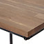 Atico Matt dark stained wood effect Side table (H)64cm (W)40cm (D)25cm