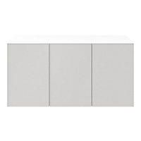Atomia Freestanding Matt Grey & white Chipboard 3 door 1 drawer Sideboard (H)750mm (W)1500mm (D)470mm