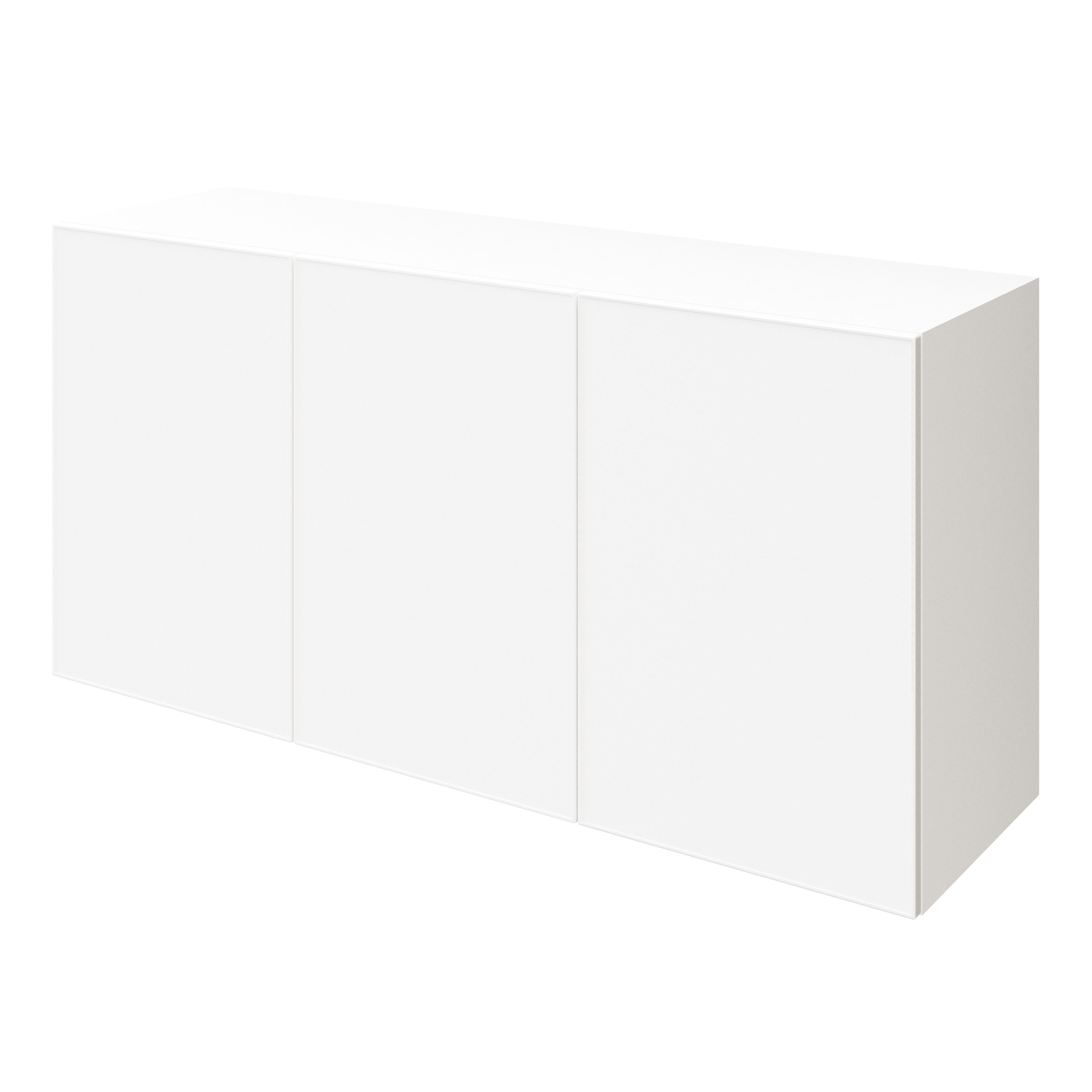 Atomia Freestanding Matt White Chipboard 3 door 1 drawer Sideboard (H)750mm (W)1500mm (D)470mm