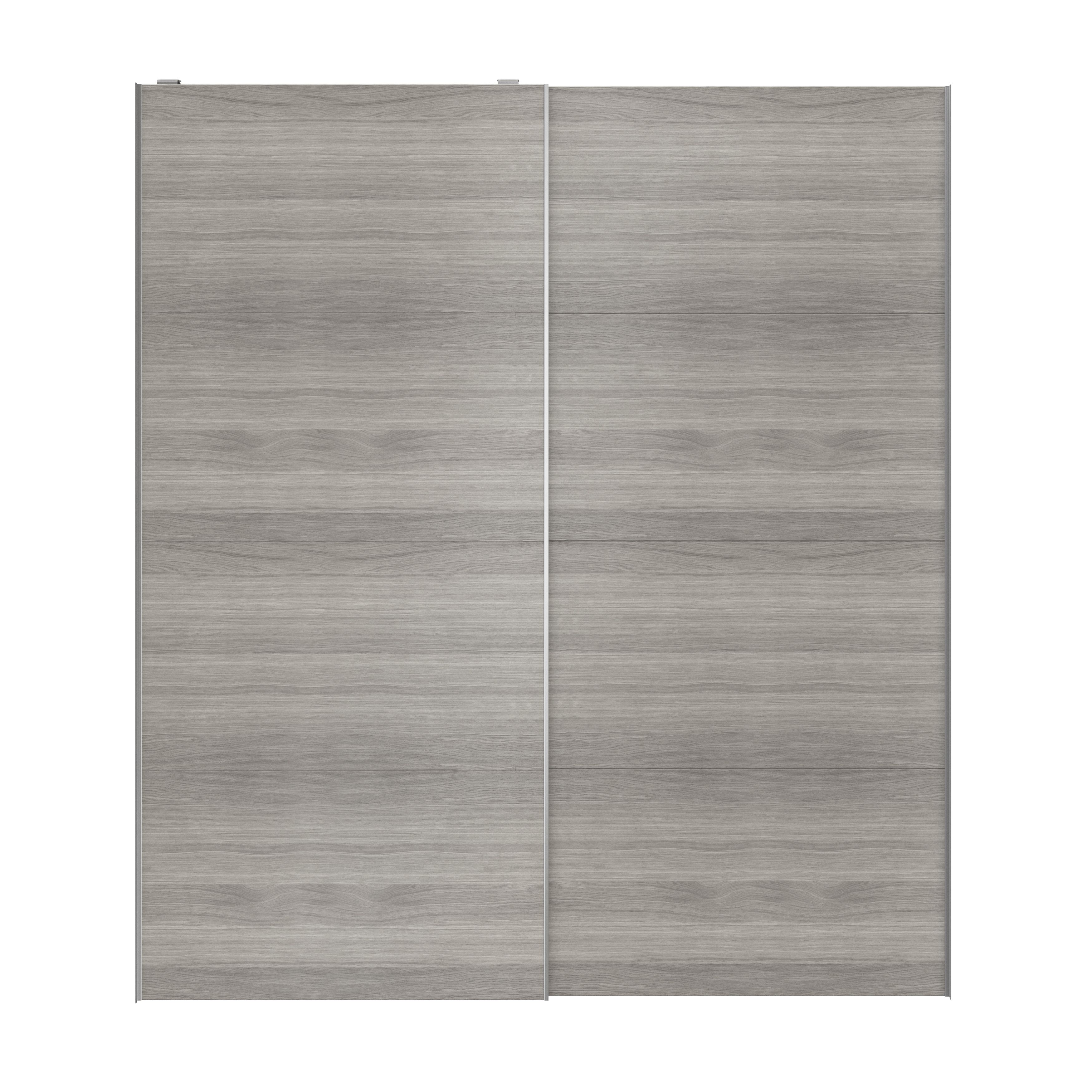 Atomia Grey oak effect 2 door Sliding Wardrobe Door kit (H)2250mm (W)2000mm