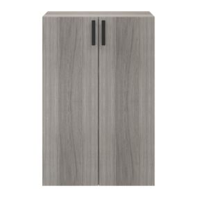 Atomia Matt Grey oak effect Chipboard 2 door Standard Cabinet (H)1125mm (W)750mm (D)350mm