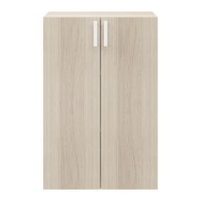 Atomia Matt Oak effect Chipboard 2 door Standard Cabinet (H)1125mm (W)750mm (D)350mm